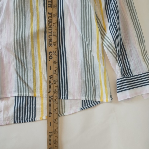 Carve Designs Striped Organic Cotton Lightweight Long Sleeve M Boho Sustainable - Picture 5 of 7